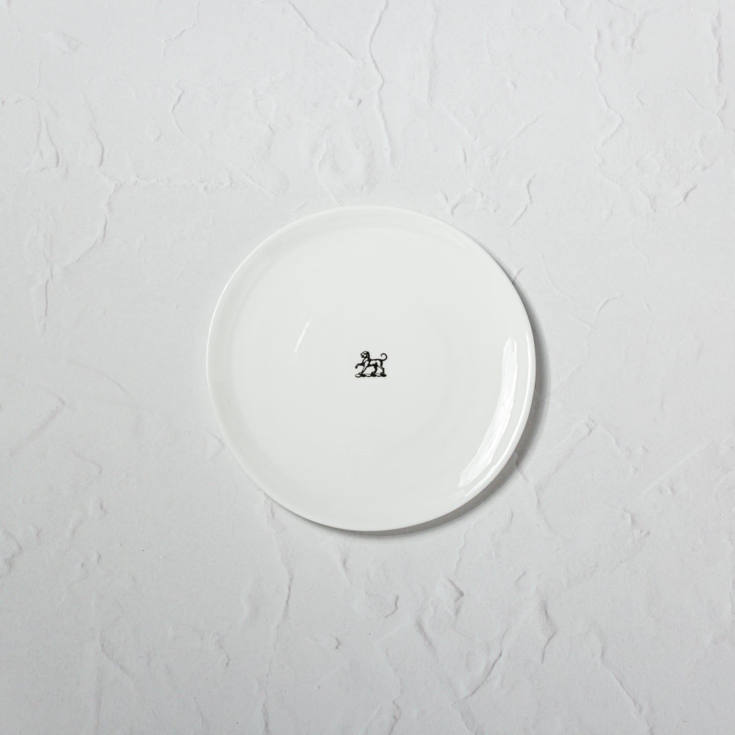 Small classic white bone china plate by Emma Alington.