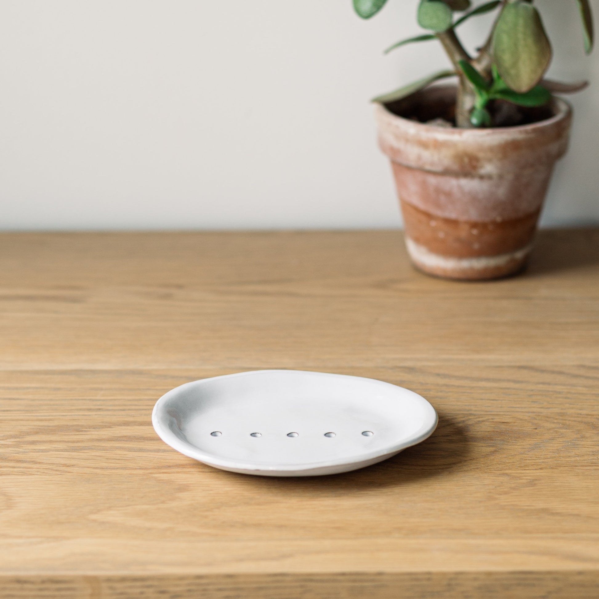 Stoneware soap dish by Emma Alington 