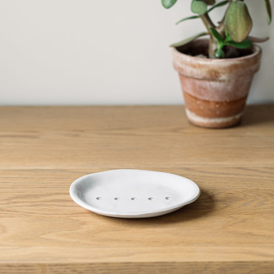 Stoneware soap dish by Emma Alington 